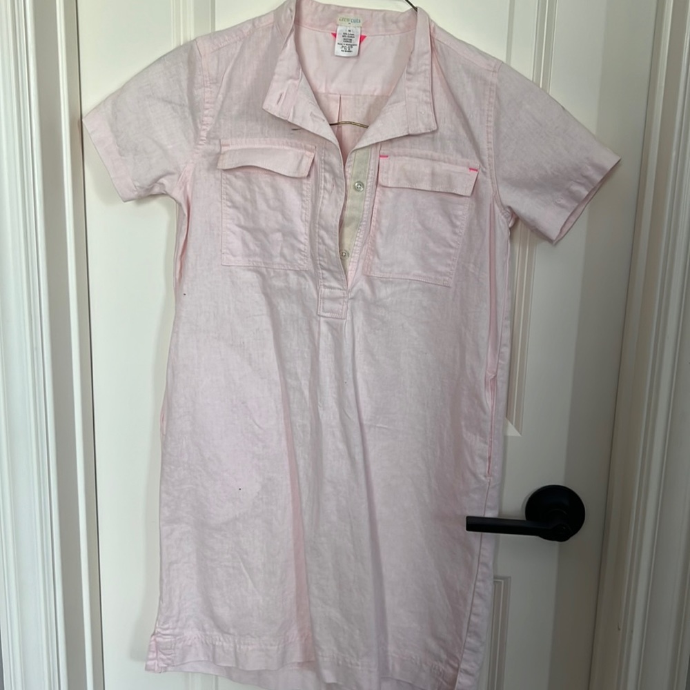 Crewcuts pink linen dress